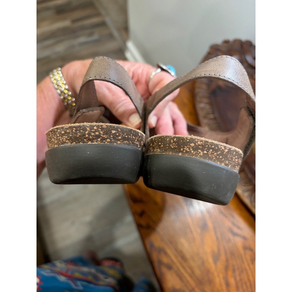 Dansko Reece Brown Leather Toe Loop Slingback Sandals Womens 40 Ortho comfort - Picture 4 of 5